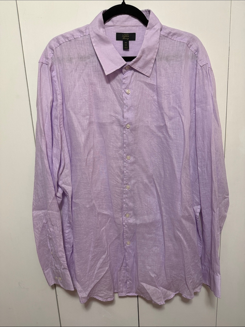 Club Room Men's Long-Sleeve Button-Up Shirt - Light Lavender